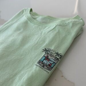 Vineyard Vines Mint Green Tee with Design on Back